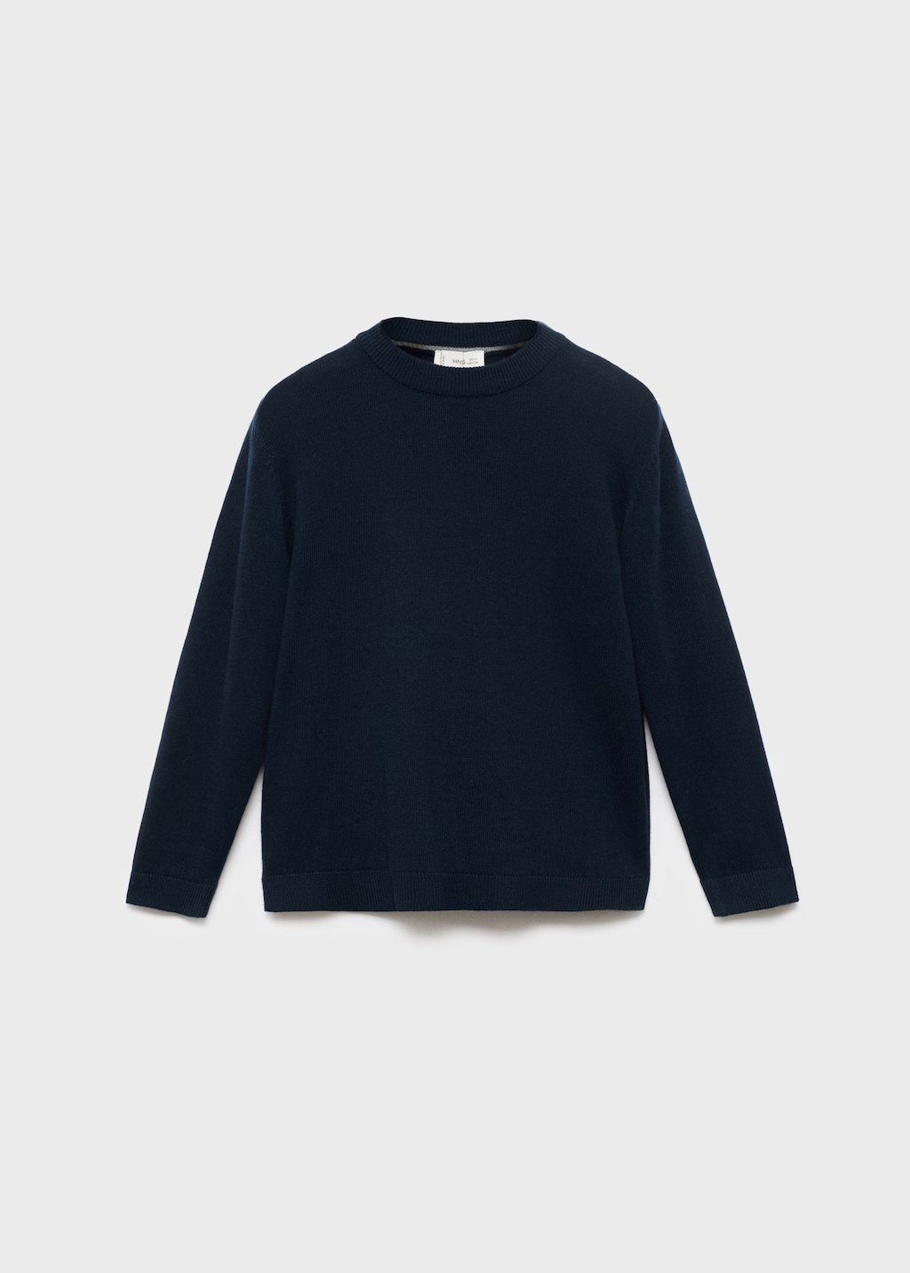 Knitted sweater with ribbed details