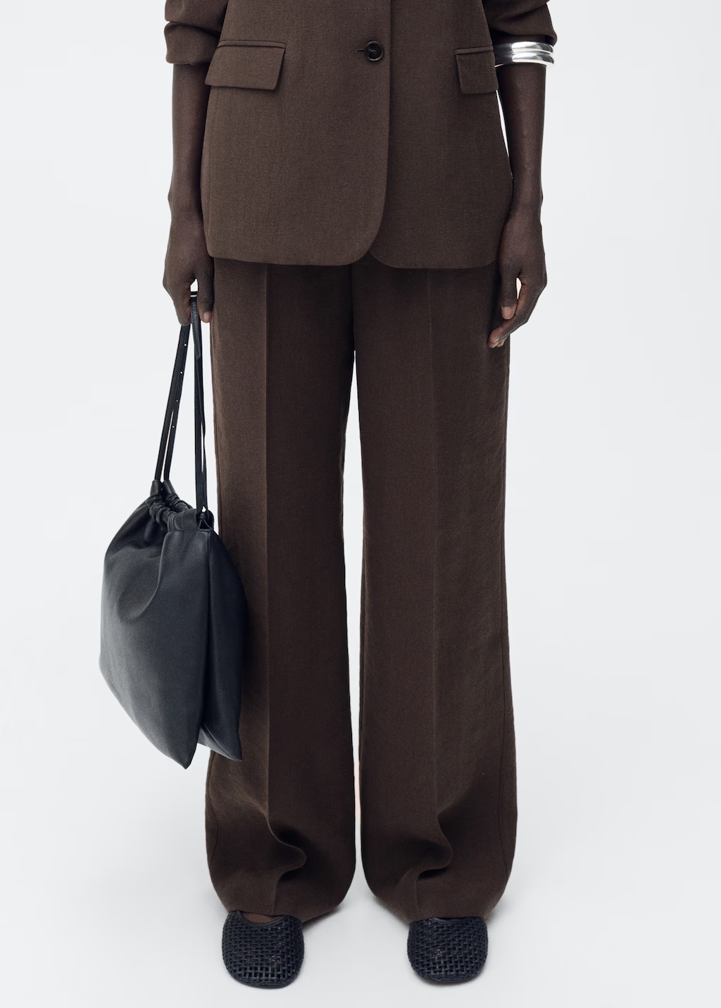 Straight pants suit lyocell