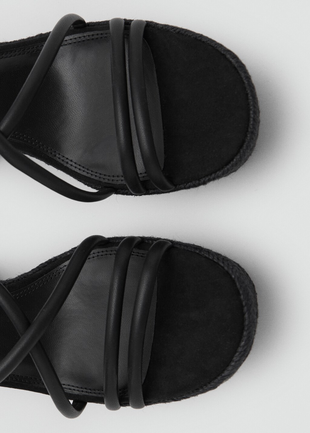 Heeled esparto sandal with straps 3 Heeled esparto sandal with straps