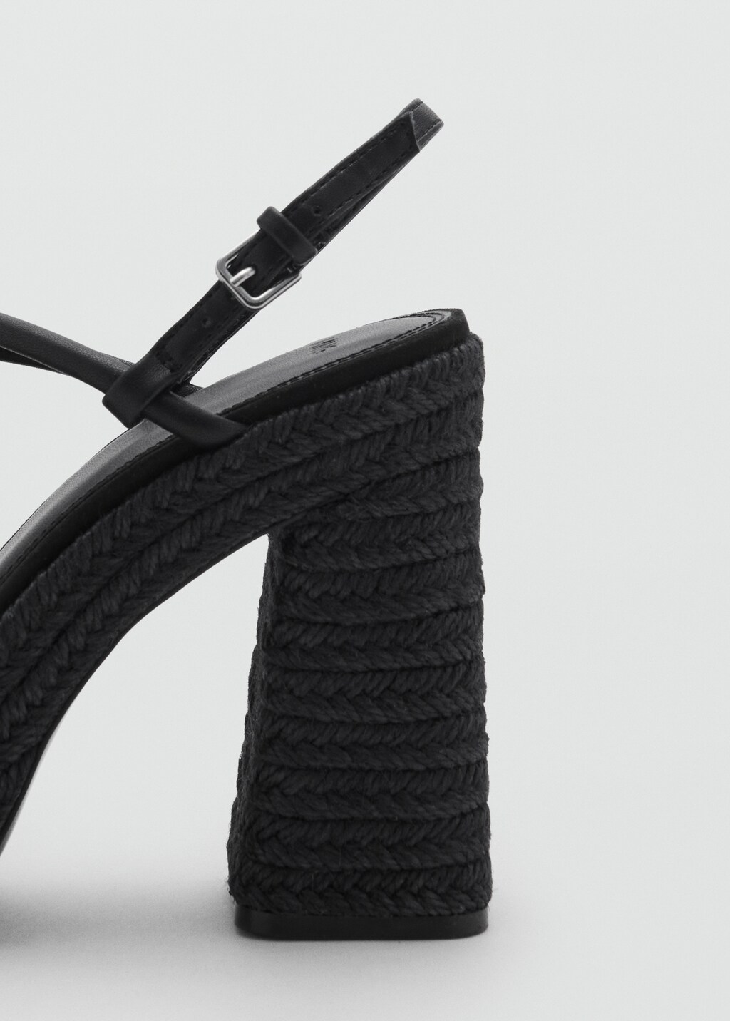 Heeled esparto sandal with straps 4 Heeled esparto sandal with straps