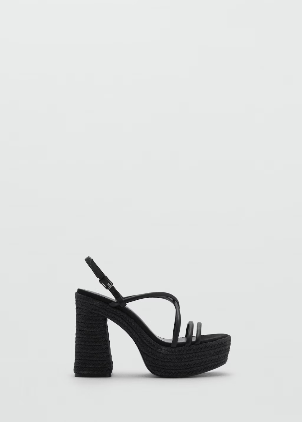 Heeled esparto sandal with straps 5 Heeled esparto sandal with straps