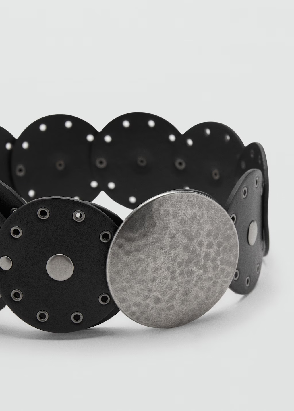 Wide studded belt