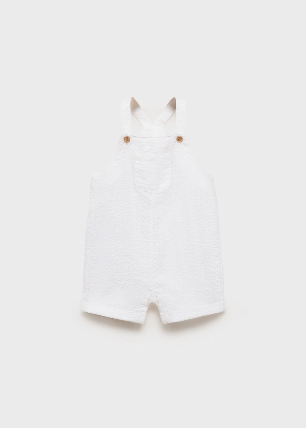 Textured cotton dungarees