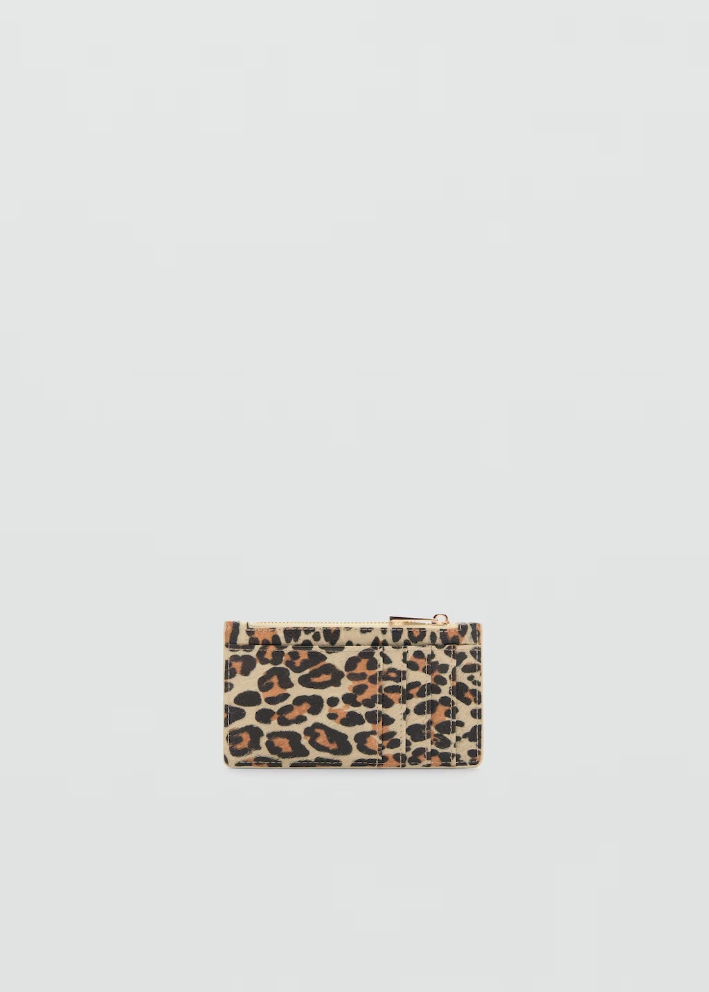 Leopard print leather wallet