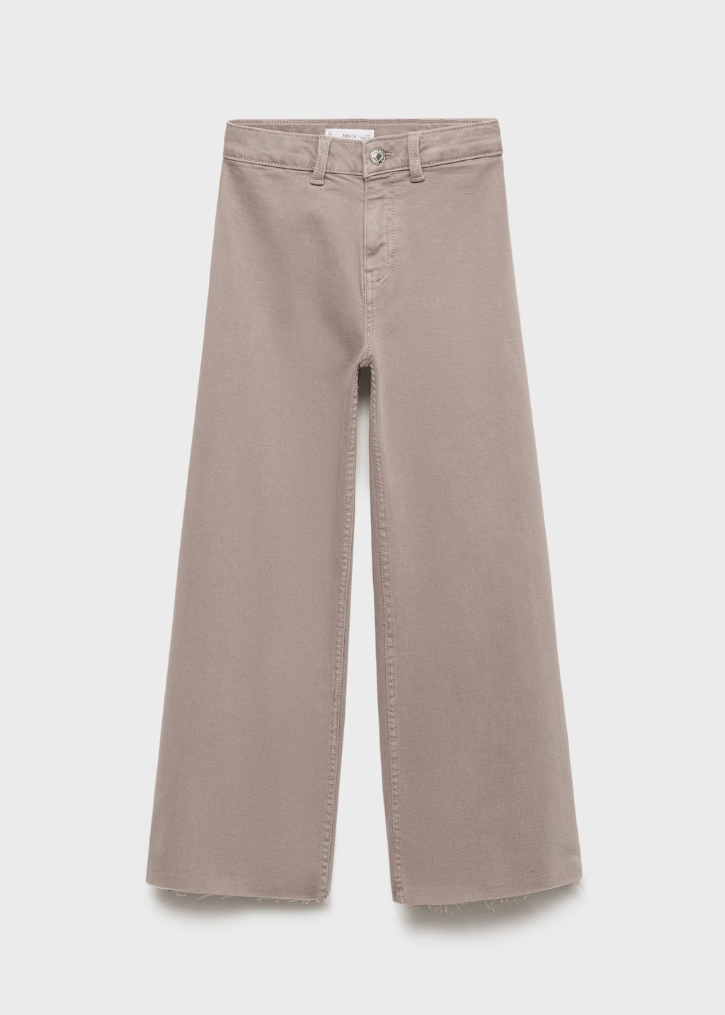 Wideleg low frayed hem jeans