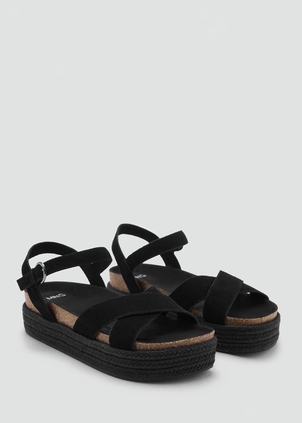 Platform leather sandals